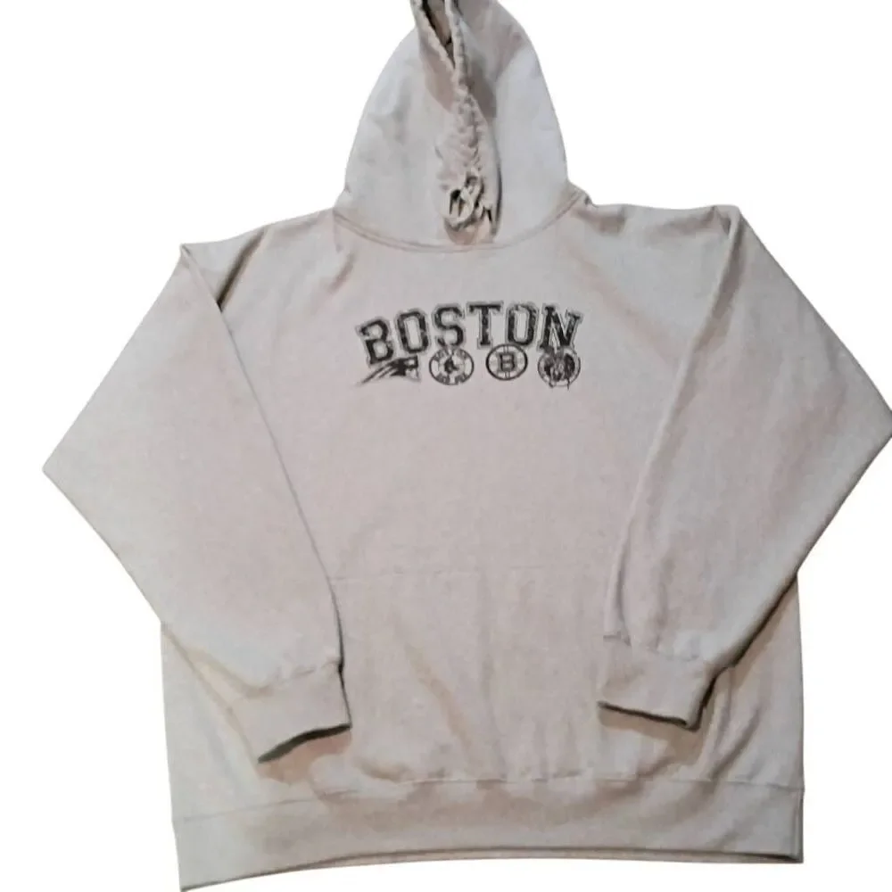 Boston Sports Dynasty Hoodie Men's XXL by United USA Grey Soft